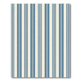 Navy Blue and White Striped Coastal Area Rug