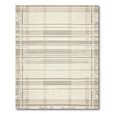 Beige Plaid Southwestern Woven Rug