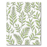 Floral Vintage Green Fern Leaf Pattern Area Rug
