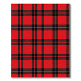 Geometric Modern Plaid Bold Red Black Plaid Area Rug