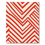 Geometric Modern Red Bold Red Chevron Zigzag Area Rug