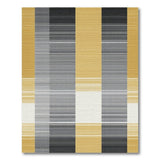 Bold Yellow Black Grey Geometric Plaid Rug