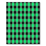 Vibrant Green Black Gingham Plaid Area Rug