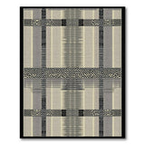 Modern Black White Geometric Plaid Area Rug