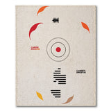 Abstract Orange Leaf Target Area Rug