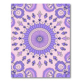 Boho Chic Purple Mandala Floral Area Rug