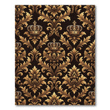 Royal Gold Crown Damask Area Rug