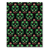 Vibrant Multi-Color Floral Area Rug on Black