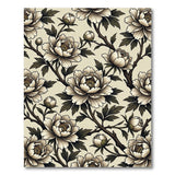 Vintage Peony Floral Area Rug