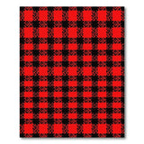 Rustic Red Black Plaid Area Rug