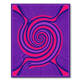 Hypnotic Purple Vortex Geometric Area Rug