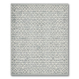 Grey Geometric Lattice Grey Area Rug