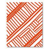 Bold Red Geometric Stripe Area Rug
