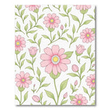 Pink Blush Pink Floral Area Rug