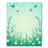 Whimsical Daisy Meadow Butterfly Rug