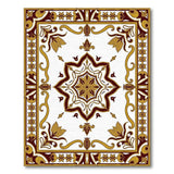 Ornate Gold Maroon Persian Medallion Rug