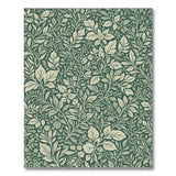 Lush Green Foliage and Floral Area Rug