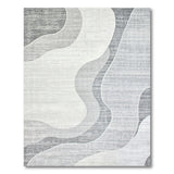 Abstract Area Grey Wavy Grey Abstract Area Rug