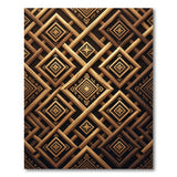 Geometric Modern Golden Lattice Geometric Area Rug