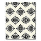Ornate Black Diamond Medallion Area Rug