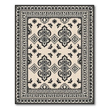 Beige Black Ornate Persian Area Rug