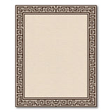 Beige Greek Key Border Beige and Neutral Area Rug