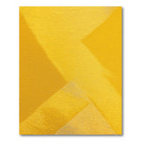 Vibrant Yellow Geometric Triangle Area Rug