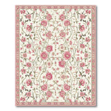 Pink Floral Vintage Area Rug