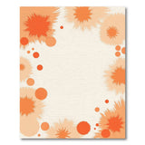 Vibrant Orange Splat Abstract Area Rug