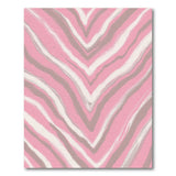 Pink Grey Wavy Chevron Area Rug