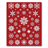 Festive Red Snowflake No. 9 Area Rug