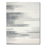 Swept Grey Abstract Area Rug