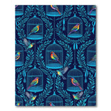Boho Birdcage Blue Teal Area Rug