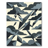 Geometric Cloudscape Abstract Area Rug