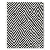 Black and White Zigzag Black White Geometric Area Rug