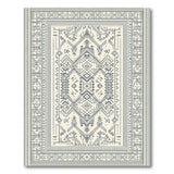 Beige and Neutral Grey Heritage Tribal Geometric Area Rug