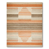 Orange Geometric Southwestern Fringe Rug