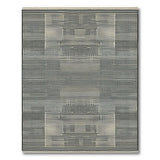 Black White Geometric Textured Area Rug
