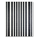 Bold Black White Vertical Stripe No. 8 Area Rug