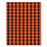 Bold Orange Black Geometric Modern Rug