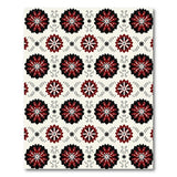 Red Black Floral Persian Area Rug