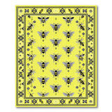 Sunny Yellow Bee Motif Area Rug