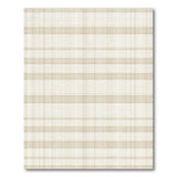 Geometric Modern Beige and Neutral Beige Gingham Plaid Area Rug