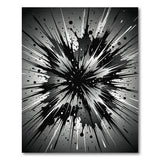 Explosive Black White Splatter Area Rug