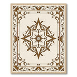 Traditional Persian Beige and Neutral Ornate Beige Medallion Area Rug
