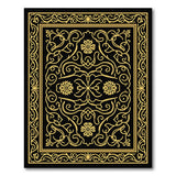 Gold and Silver Traditional Persian Ornate Gold Floral Persian Area Rug