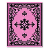 Elegant Pink Black Floral Medallion Area Rug
