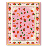 Playful Strawberry Citrus Pink Area Rug