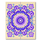 Purple Floral Mandala Area Rug