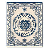 Blue and Teal Ornate Navy Mandala Persian Area Rug